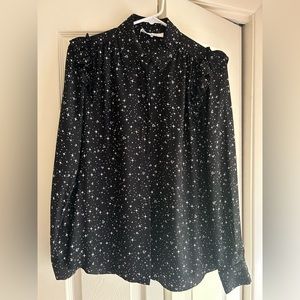 Frame Black Silk Button Down